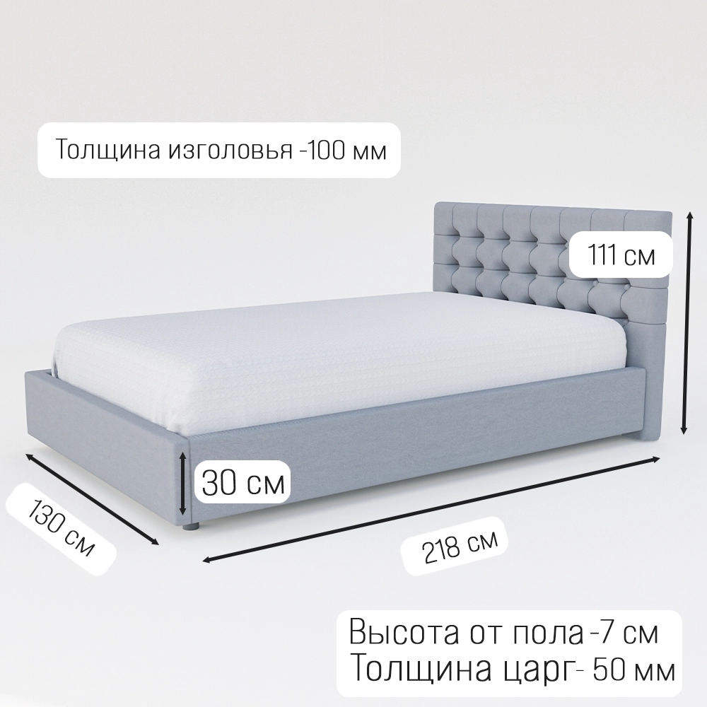 Кровать 120x200 с мягким изголовьем Новосибирск Валлетта 2 Кровать 120x200 с мягким изголовьем Новосибирск Валлетта — изображение 2